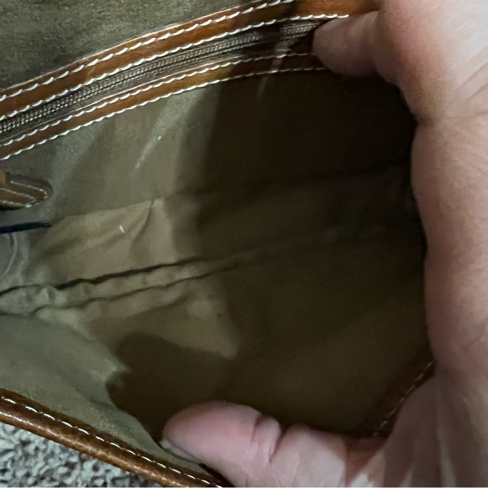 Banana Republic BR Vintage Tan Leather Buckle Detail Mini Purse - Picture 7 of 7